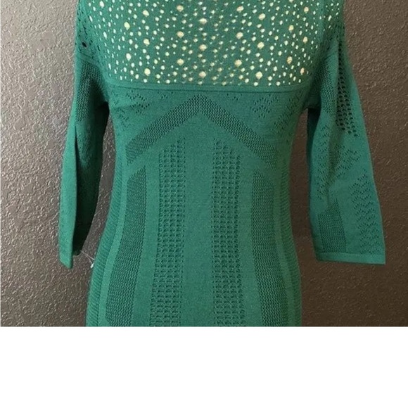 Catherine Malandrino green knit dress size petite cotton lining - Picture 5 of 11